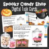 Math Halloween Digital Task Cards Distance Learning Money 