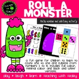 Math Halloween Number Game - Roll a Monster