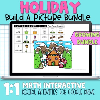 Preview of Math Holiday Activity Bundle - Fully Digital