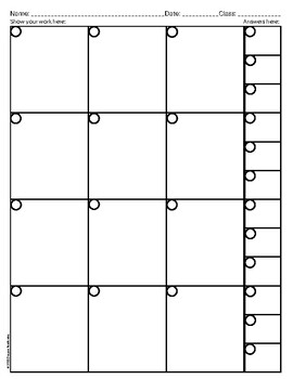 Preview of Math Homework Blank Sheet Set
