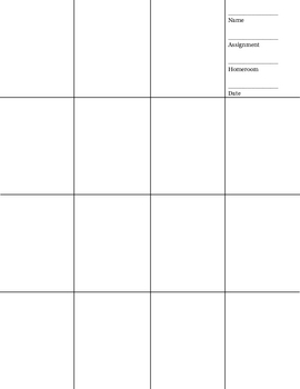 Preview of Math Homework Grid