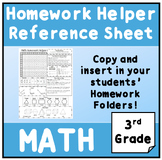 Homework Helper: Math Reference Sheet for 3rd grade