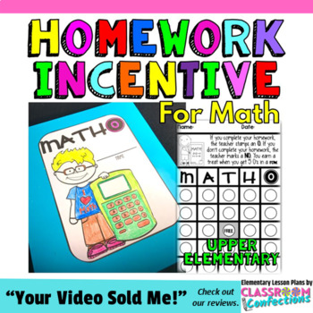 Preview of Math Homework Incentive: "MATHO": For Third, Fourth, Fifth Grade Math Homework