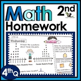 Second Grade Math Homework with Digital Option for Distanc