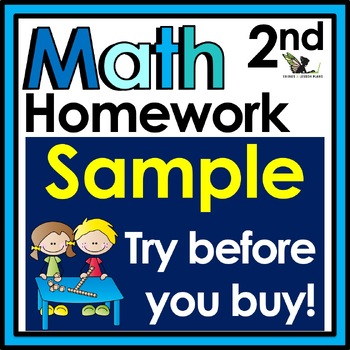 Preview of Math Homework for 2nd Grade - Free Sample