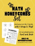 Math Honeycombs Worksheets and Game Set