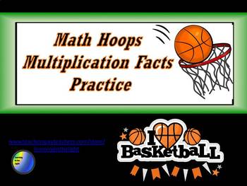 Preview of Math Hoops Multiplication Facts Practice