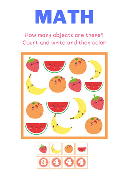 Math : How many objects are there? by Peach Orange | TPT