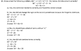 Math I/Algebra I Test # 2 (ANSWER KEY INCLUDED)