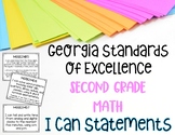 Math I CAN Statements for  Second Grade Georgia Standards 