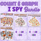 Math I Spy Worksheets Count and Graph Bundle For Preschool