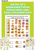 Math I Spy WorksheetsFor Preschool and Early Elementary