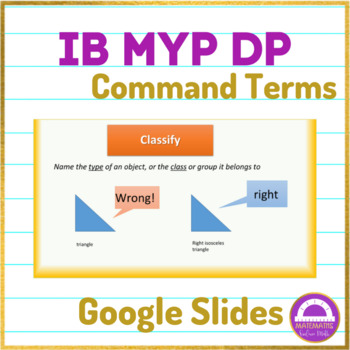 Preview of Math IB MYP DP Command Terms Google Slides