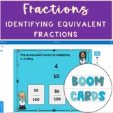 Math Identifying Equivalent Fractions Boom Cards