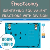 Math Identifying Equivalent Fractions With Division Boom Cards