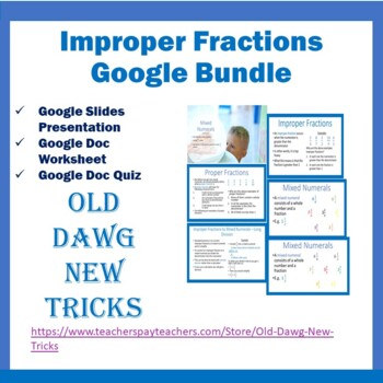 Preview of Math: Improper Fractions Google Bundle