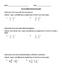 Math In Focus 2.3-2.4 Quiz (Subtracting Fractions and Word