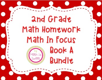 Preview of Math In Focus 2nd Grade HOMEWORK Book A BUNDLE!