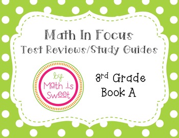 Preview of Math In Focus - 3rd Grade - Book A Test Reviews (Ch 1-9 & BOY) BUNDLE!