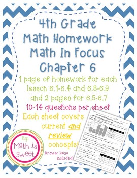 go math 4th grade chapter 6 homework answers