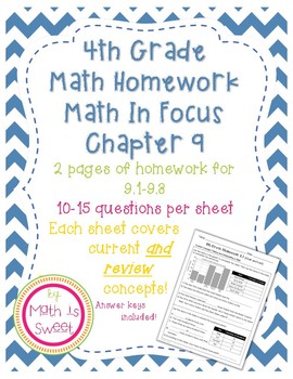 go math 4th grade chapter 9 homework answer key