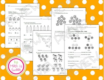 Preview of Math In Focus - Grade 1 - Chapter 1 (Numbers to 10) Review/Study Guide/Test