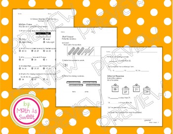 Preview of Math In Focus -Grade 1- Chapter 12 (Numbers to 40) Review/Study Guide/Test