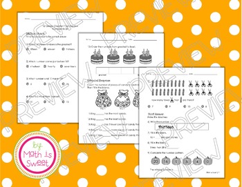 Preview of Math In Focus -Grade 1- Chapter 7 (Numbers to 20) Review/Study Guide/Test