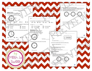 Preview of Math In Focus - Grade 2 - Chapter 14 (Time) Review/Test