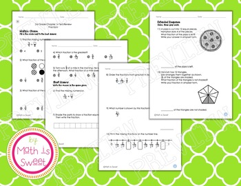Preview of Math In Focus - Grade 3 - Chapter 14 (Fractions) Review/Study Guide/Test