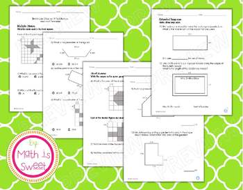 Preview of Math In Focus - Grade 3 - Chapter 19 (Area/Perimeter) Review/Study Guide/Test