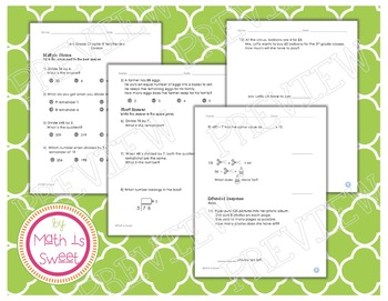 Preview of Math In Focus - Grade 3 - Chapter 8 (Division) Review/Test