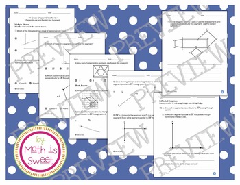 Preview of Math In Focus - Grade 4 - Chapter 10 (Perpendicular & Parallel Lines)Review/Test