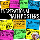 Math Inspirational Poster Set - 10 Posters in Black and Wh