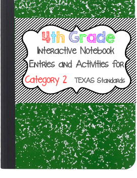 Preview of Math Interactive Notebook 4th Grade Texas Standards 2