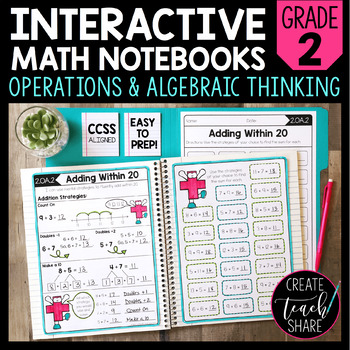 Preview of Math Interactive Notebook 2nd Grade Operations & Algebraic Thinking