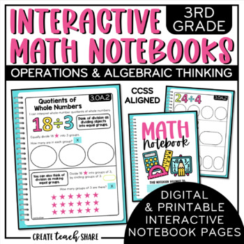 Preview of Math Interactive Notebook 3rd Grade Operations & Algebraic Thinking