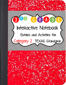 Preview of Math Interactive Notebook 3rd Grade Texas Standards 2 and Common Core