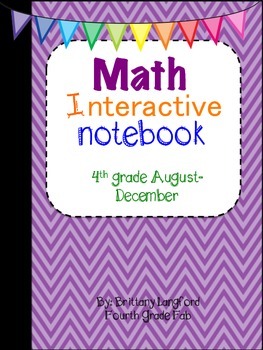 Preview of Math Interactive Notebook 4th grade edition August-December