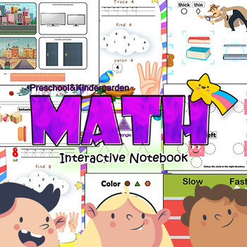 Preview of Math Interactive Notebook for preschool & kindergarten