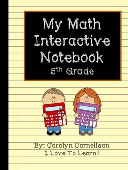 Preview of Math Interactive Notebook: 5th Grade Edition CCSS and SOL Aligned