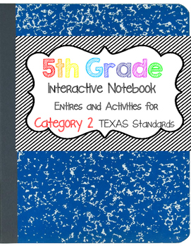 Preview of Math Interactive Notebook 5th Grade Texas Standards 2