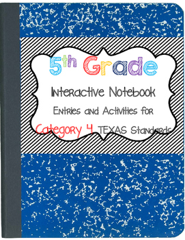 Preview of Math Interactive Notebook 5th Grade Texas Standards 4