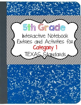 Preview of Math Interactive Notebook 5th Grade Texas Standards ALL CATEGORIES