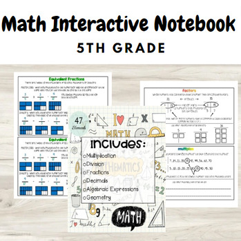 Preview of Math Interactive Notebook