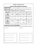 Math Interactive Notebook - Algebra (VA SOL 5.19)