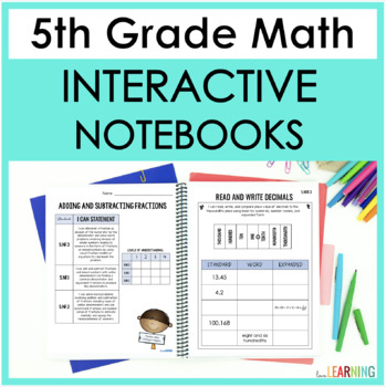 Preview of 5th Grade Math Interactive Notebooks - Bundle Includes 2 Different Options!