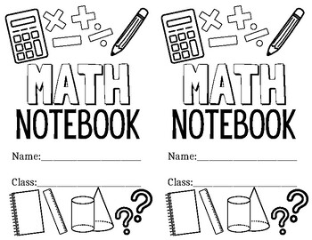 Preview of Math Interactive Notebook Cover