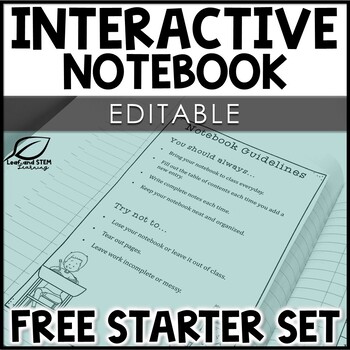 Math Interactive Notebook Starter Set EDITABLE By Leaf And STEM Learning