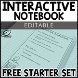 Math Interactive Notebook Starter Set | EDITABLE
